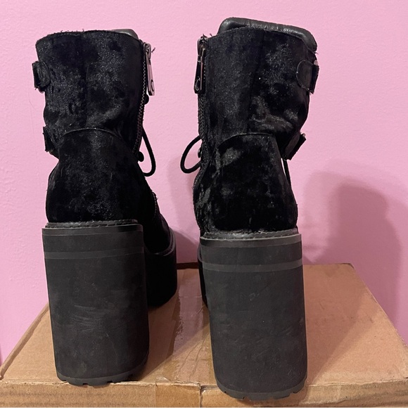 Rare velvet broom rider Killstar platform boots goth gothic vampire whimsygoth - Picture 4 of 9